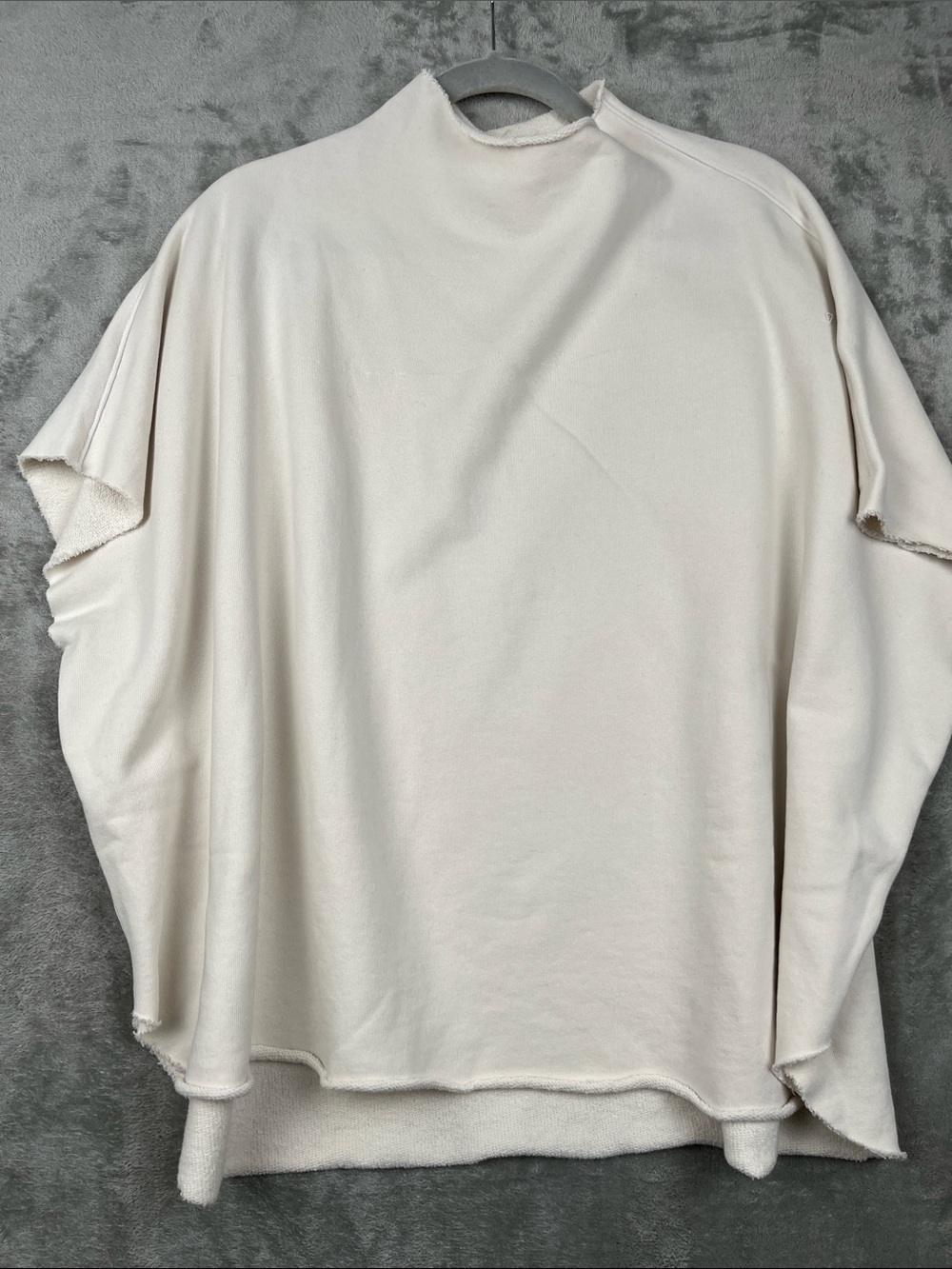 NEW Frank &‎ Eileen One Size 100% Cotton Cream Funnel Neck Capelet Made in USA